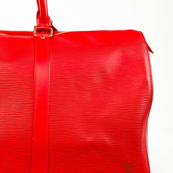 Louis Vuitton Keepall 45 Castilian Red Epi Leather Duffle Bag - Picture 6 of 16
